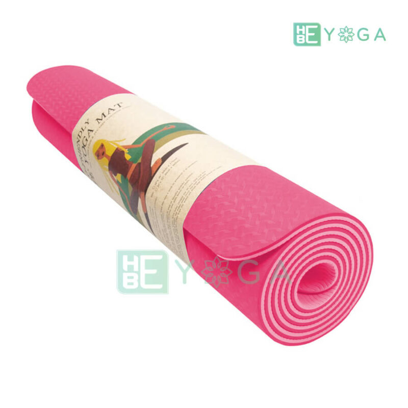 Thảm Yoga TPE Eco Friendly màu hồng 3