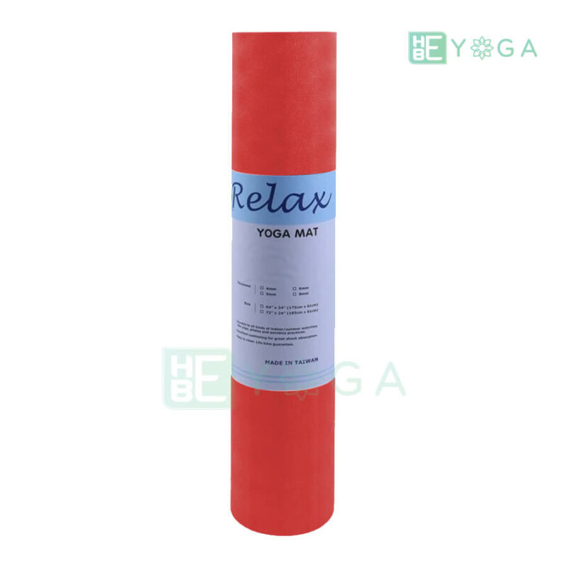 Thảm Yoga TPE Relax Cao su non 6mm 2 lớp màu đỏ 2