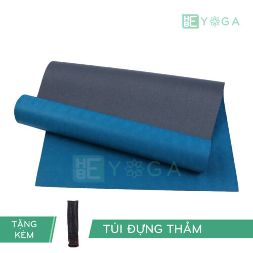 Thảm Yoga TPE Relax Cao su non 6mm 2 lớp màu xanh dương