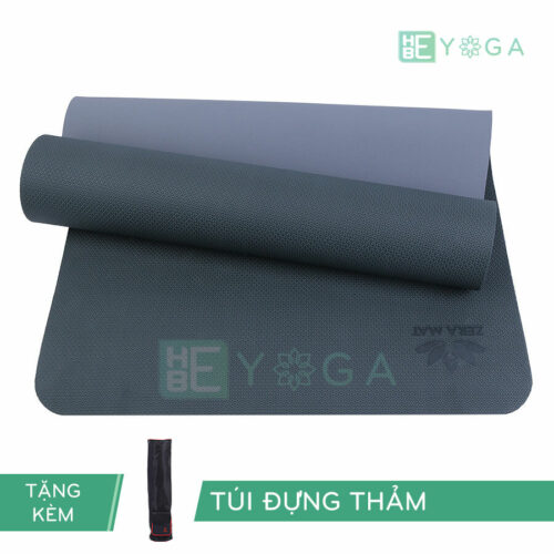 Thảm Yoga TPE ZERA màu xám đen