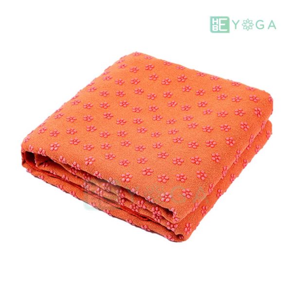 Khăn trải thảm yoga Silicon hoa mai màu cam 1