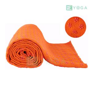 Khăn trải thảm yoga Silicon hoa mai màu cam
