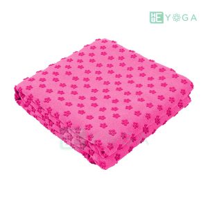 Khăn trải thảm yoga Silicon hoa mai màu hồng 1
