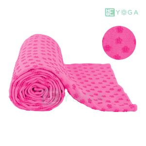 Khăn trải thảm yoga Silicon hoa mai màu hồng