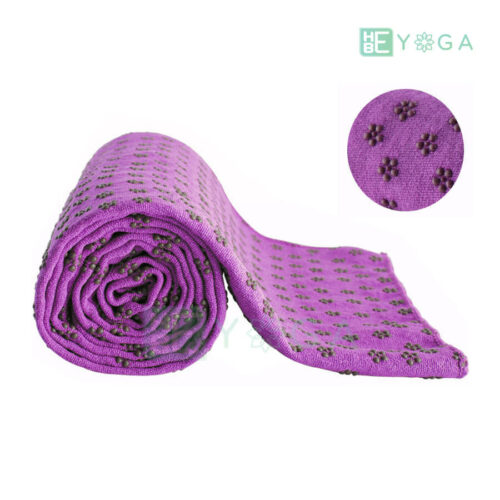Khăn trải thảm yoga Silicon hoa mai màu tím