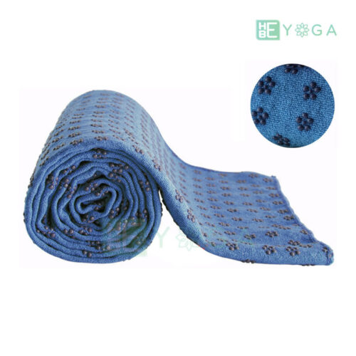 Khăn trải thảm yoga Silicon hoa mai màu xanh dương